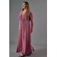 Φόρεμα lurex μάξι κρουαζέ peach pink Φόρεμα lurex μάξι κρουαζέ peach pink