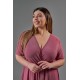 Φόρεμα lurex μάξι κρουαζέ peach pink Φόρεμα lurex μάξι κρουαζέ peach pink
