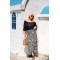 Maxi Wickelrock in Rayon gebunden an der Tallie Zebra