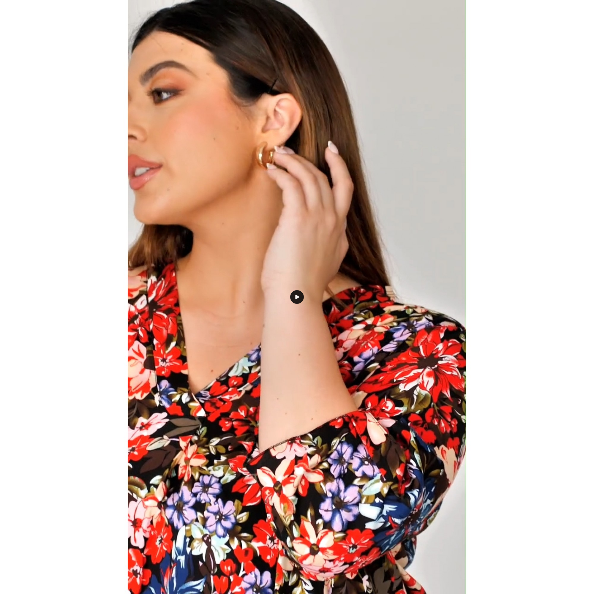 Πουκαμίσα V viscose κόκκινο φλοράλ Πουκαμίσα V viscose κόκκινο φλοράλ