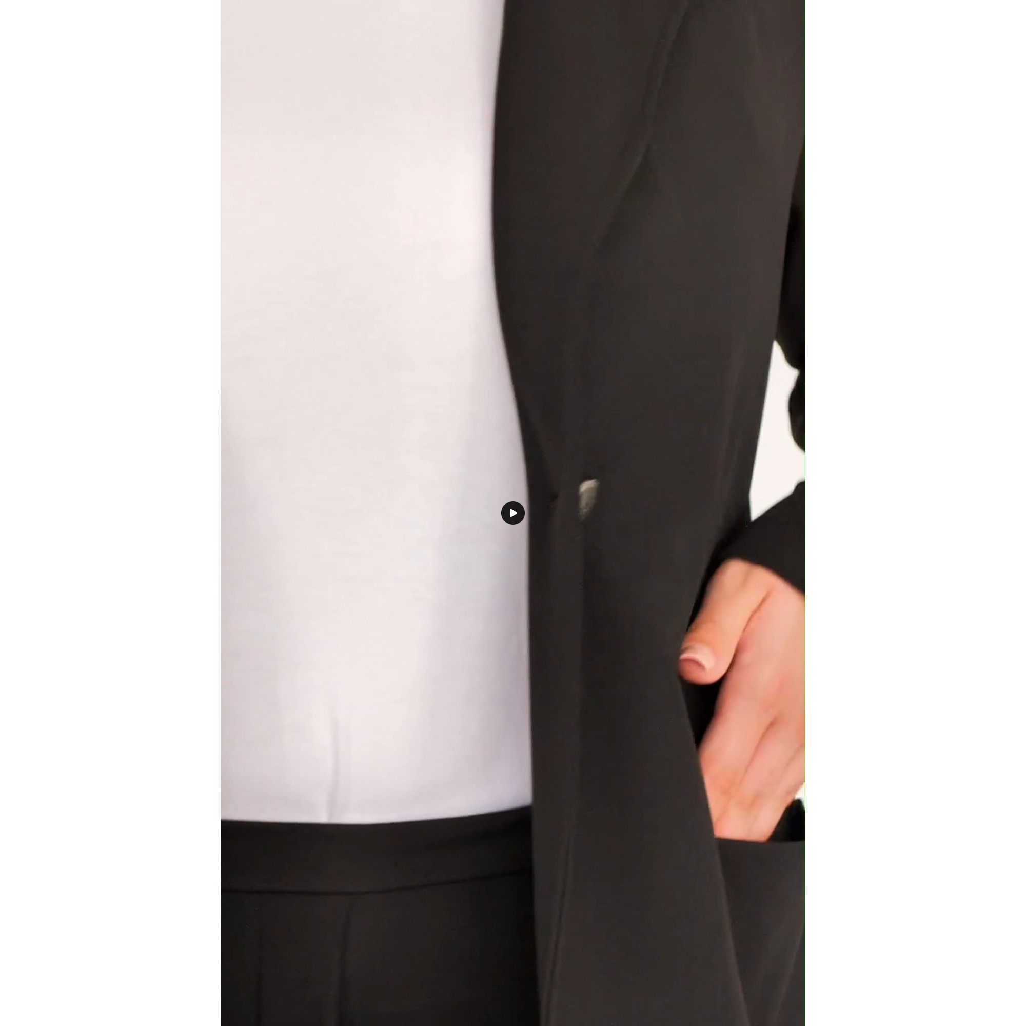 Κοστούμι κρεπ  σακάκι με ένα κουμπί και κρεπ παντελονοκολάν μαύρο