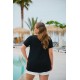 Μπλούζα viscose με κουφόπιετα πίσω και τύπωμα Pretty μαύρη Μπλούζα viscose με κουφόπιετα πίσω και τύπωμα Pretty μαύρη