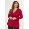 Μπλούζα κρουαζέ viscose ελαστική μακρύ μανίκι cherry