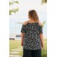 Μπλούζα Rayon έξω ώμους τιράντα με δέσιμο στη λαιμουδιά μαύρη λαχούρ Μπλούζα Rayon έξω ώμους τιράντα με δέσιμο στη λαιμουδιά μαύρη λαχούρ