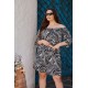 Σορτσάκι σταθερή viscose με λάστιχο  γραμμές ασπρόμαυρο