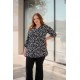 Πουκαμίσα V viscose λαχούρ μαύρη Πουκαμίσα V viscose λαχούρ μαύρη