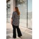 Πουκαμίσα V viscose λαχούρ μαύρη Πουκαμίσα V viscose λαχούρ μαύρη