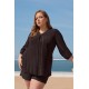 Πουκαμίσα V Rayon χρυσή ρίγα lurex μαύρη Πουκαμίσα V Rayon χρυσή ρίγα lurex μαύρη
