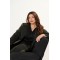 Blazer mit Revers und einem Knopf, Lurex Gold