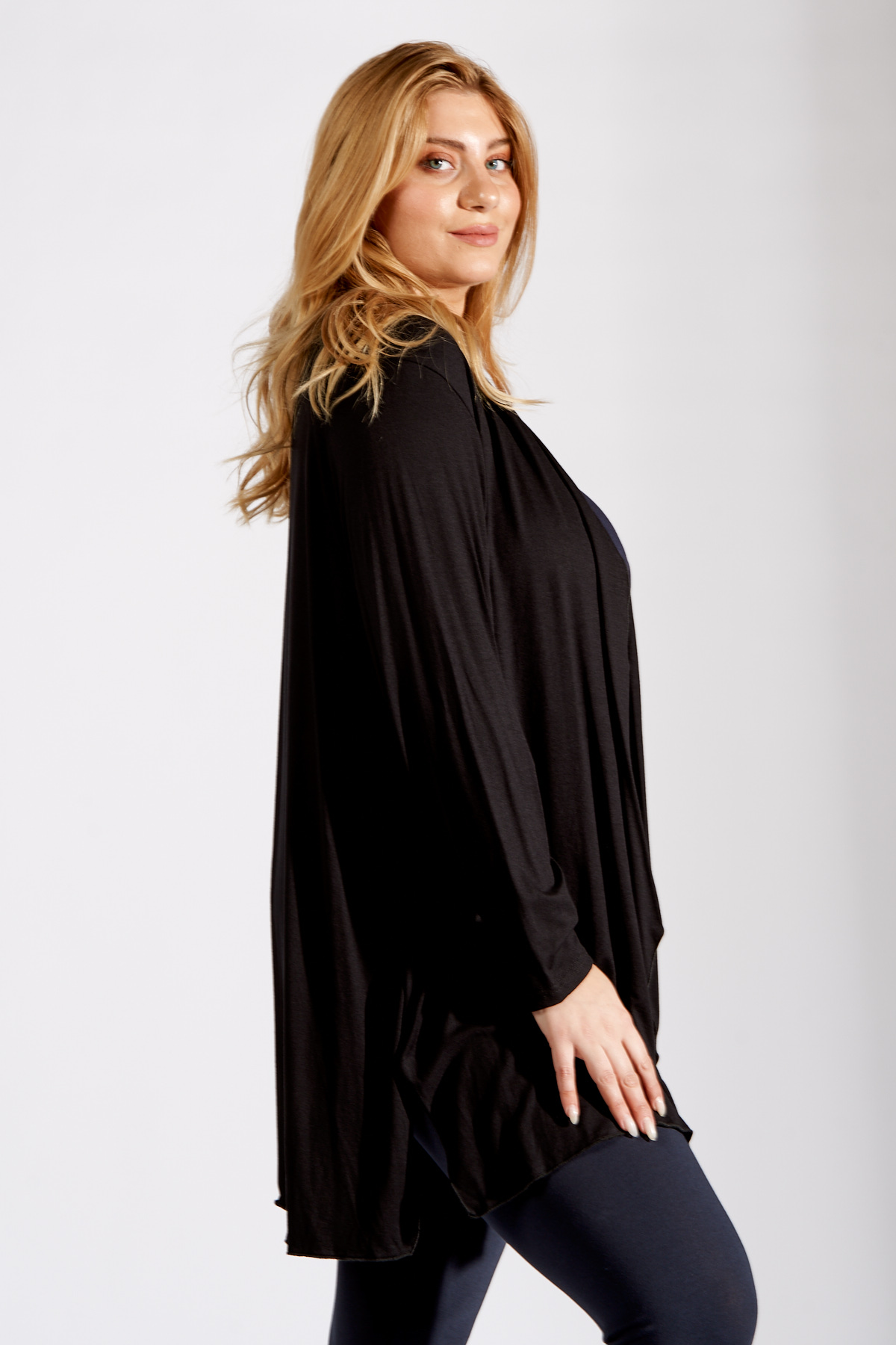 Ζακέτα viscose ελαστική μαύρη Ζακέτα viscose ελαστική μαύρη