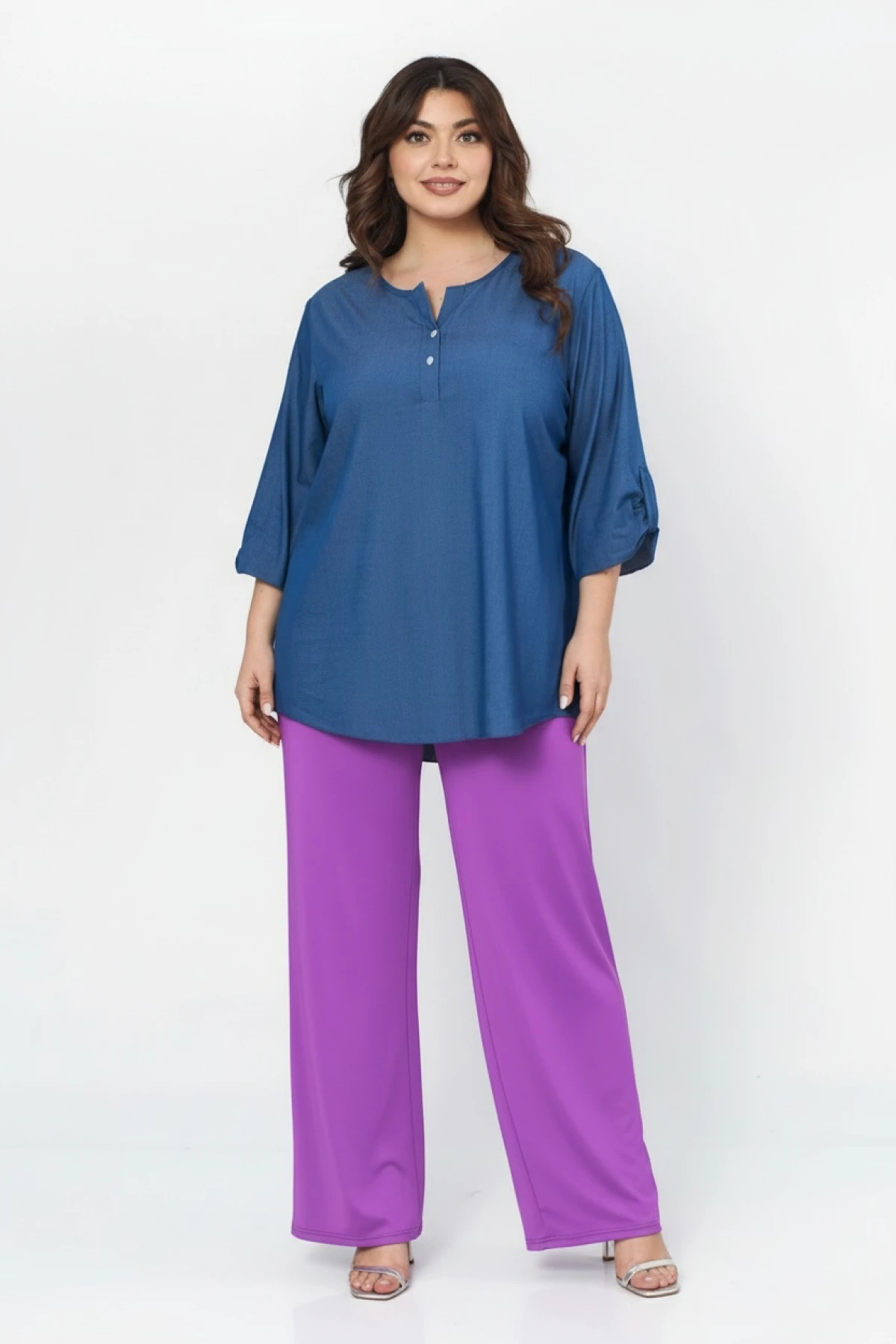 Παντελόνα jersey βιολετί