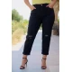 Jean παντελόνι ελαστικό mom fit σχισίματα στρας μαύρο