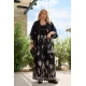 Σετ Resort rayon με χρυσό lurex κέντημα κιμονό και παντελόνα