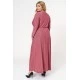 Φόρεμα lurex μάξι μακρύ μανίκι κρουαζέ peach pink Φόρεμα lurex μάξι μακρύ μανίκι κρουαζέ peach pink
