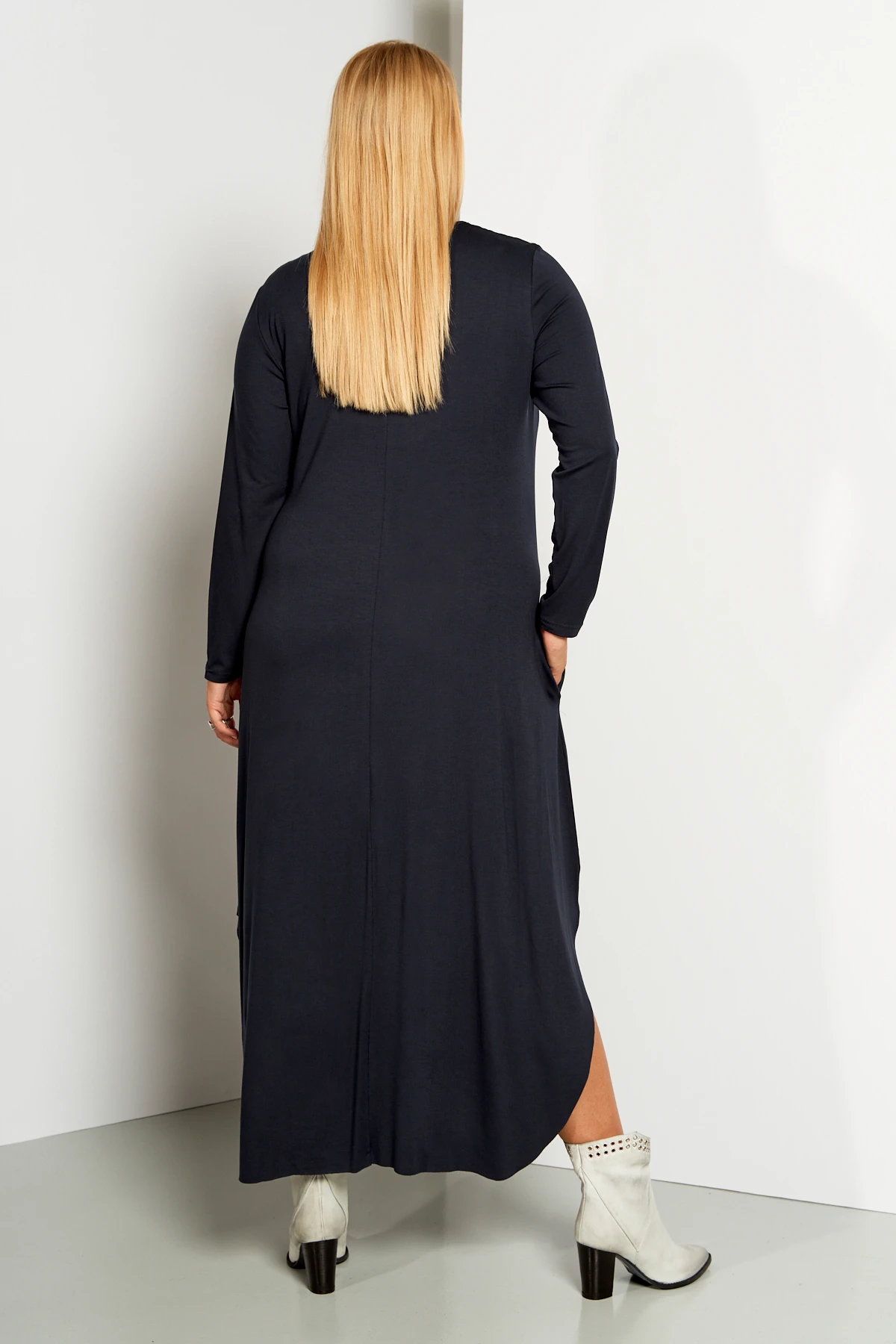 Φόρεμα viscose με τσέπες μπλε σκούρο