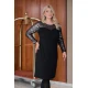 Φόρεμα κρεπ παγιέτα μανίκια και ώμους