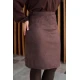 Πένσιλ Φούστα  σε ελαστική αλκαντάρα σουέντ καφέ