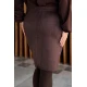 Πένσιλ Φούστα  σε ελαστική αλκαντάρα σουέντ καφέ