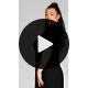 Φόρεμα midi Viscose ελαστική κοντό μανίκι κόμπος μαύρο Φόρεμα midi Viscose ελαστική κοντό μανίκι κόμπος μαύρο