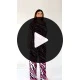 Μπλούζα viscose με κουφόπιετα πίσω εμπριμέ φούξ Μπλούζα viscose με κουφόπιετα πίσω εμπριμέ φούξ