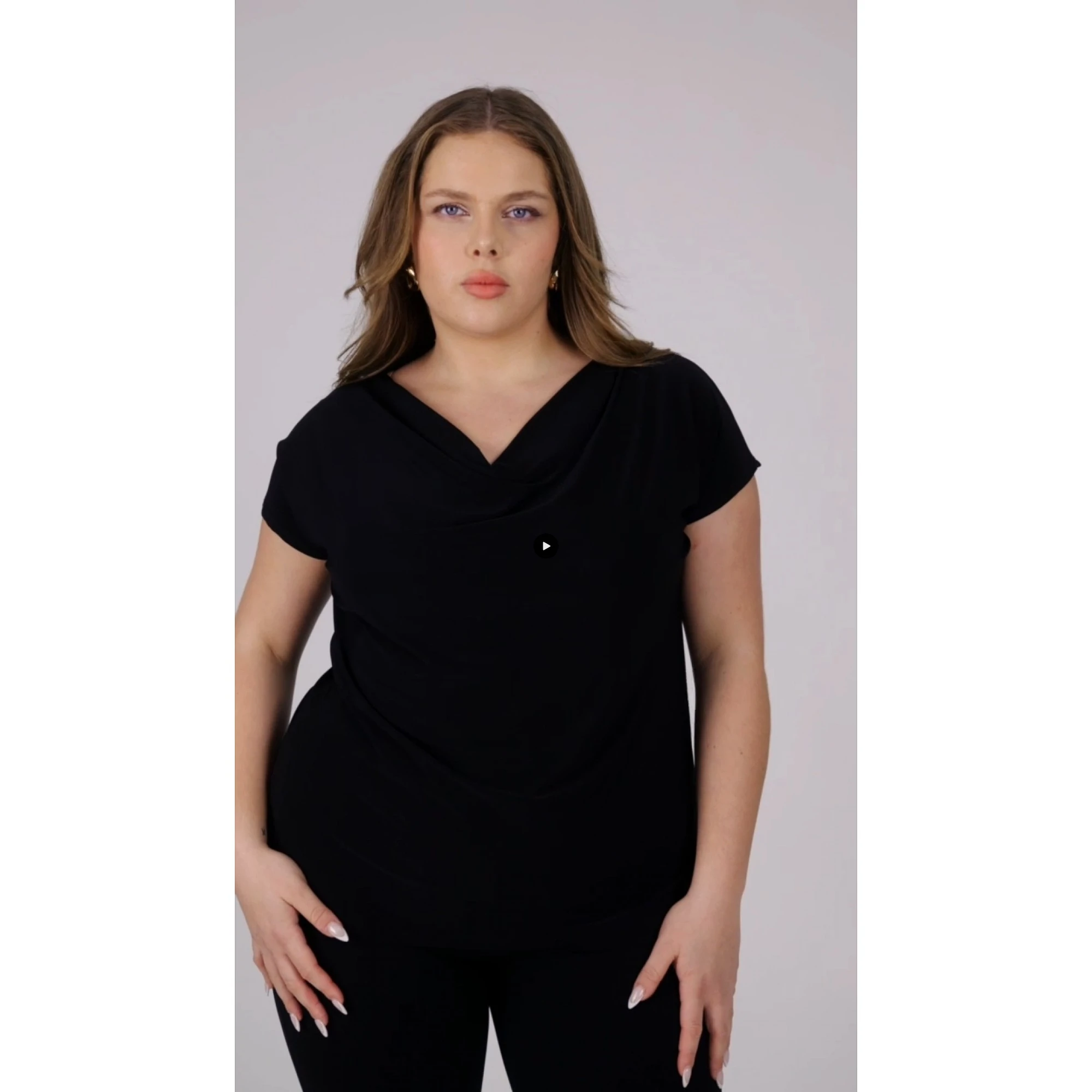 Μπλούζα ντραπέ μαύρη