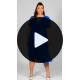 Φόρεμα midi Viscose ελαστική κοντό μανίκι κόμπος ρουά Φόρεμα midi Viscose ελαστική κοντό μανίκι κόμπος ρουά