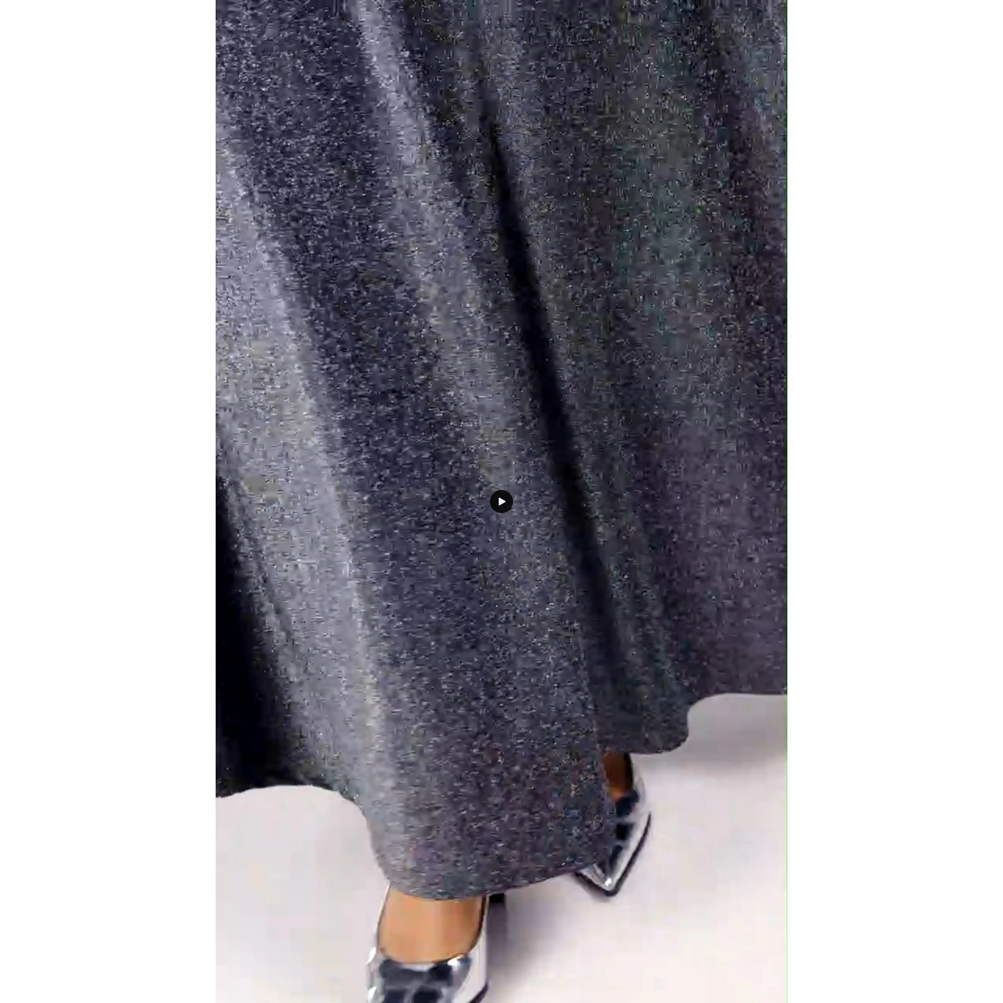 Φόρεμα lurex Super jersey μάξι μακρύ μανίκι κόμπος ασημί Φόρεμα lurex Super jersey μάξι μακρύ μανίκι κόμπος ασημί