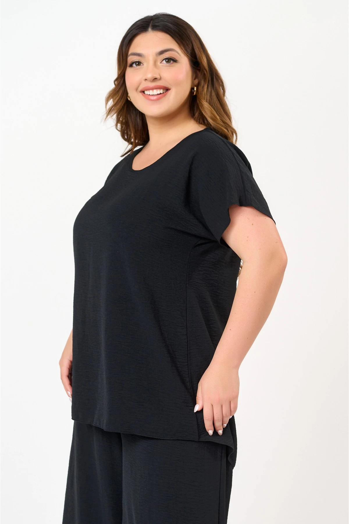 Μπλούζα τσαλακωτή μαύρη