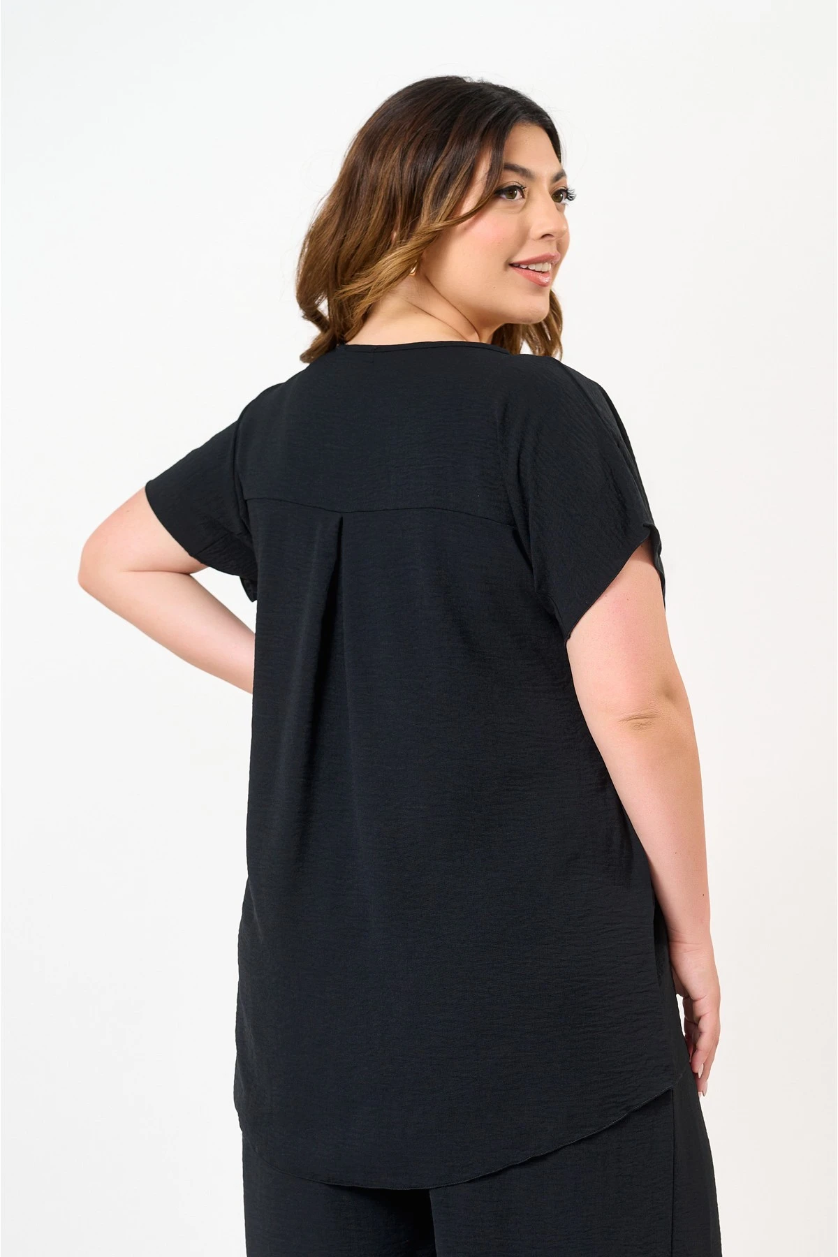 Μπλούζα τσαλακωτή μαύρη