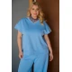 Μπλούζα φόρμας κοντό μανίκι γαλάζια