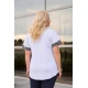 Μπλούζα V νυχτερίδα λεπτομέρειες ρίγα λευκή