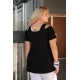 Mπλούζα viscose έξω ώμους μαύρη