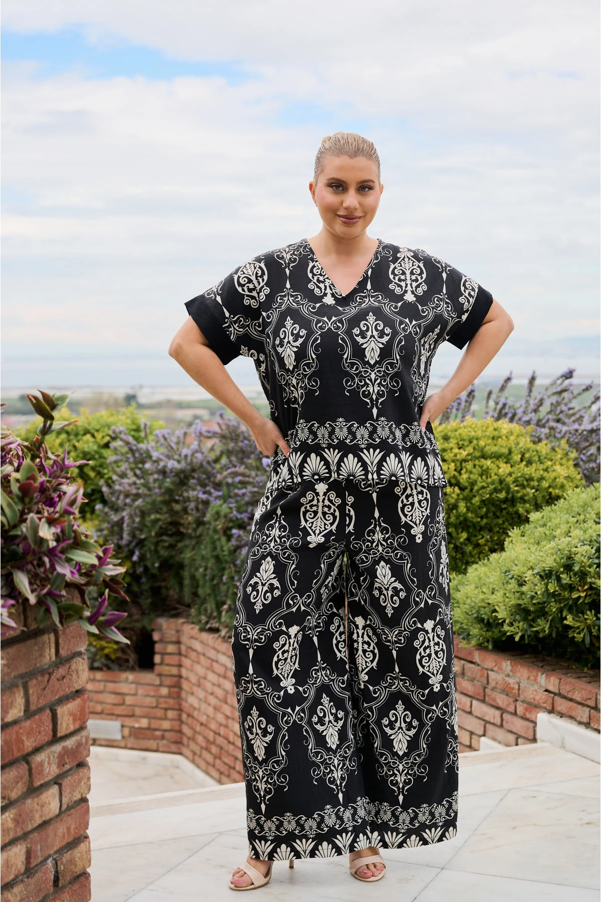 Μπλούζα resort rayon V ραπόρτο μαύρη
