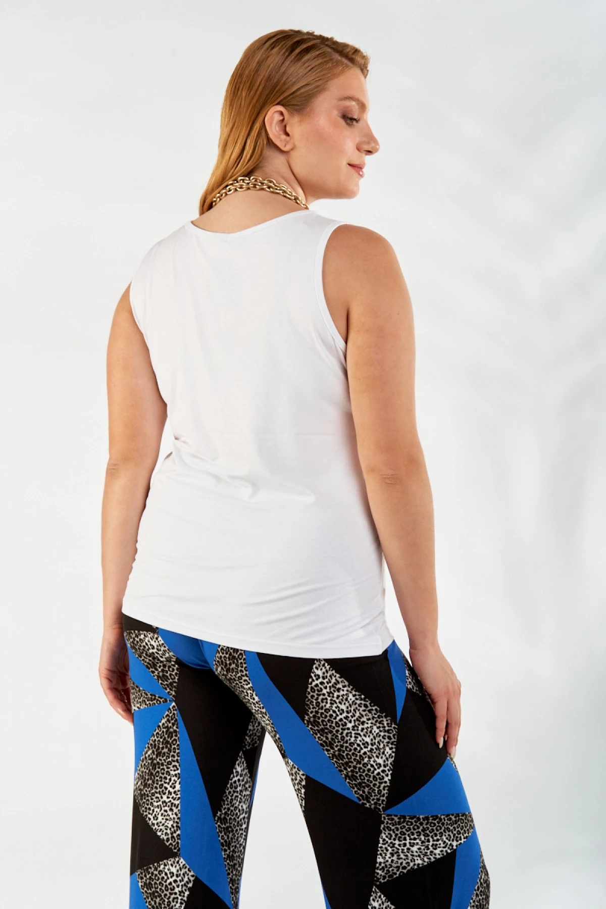 Mπλούζα viscose αμάνικη  άσπρη