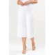Ζιπ παντελόνα 3/4 viscose σε λευκή