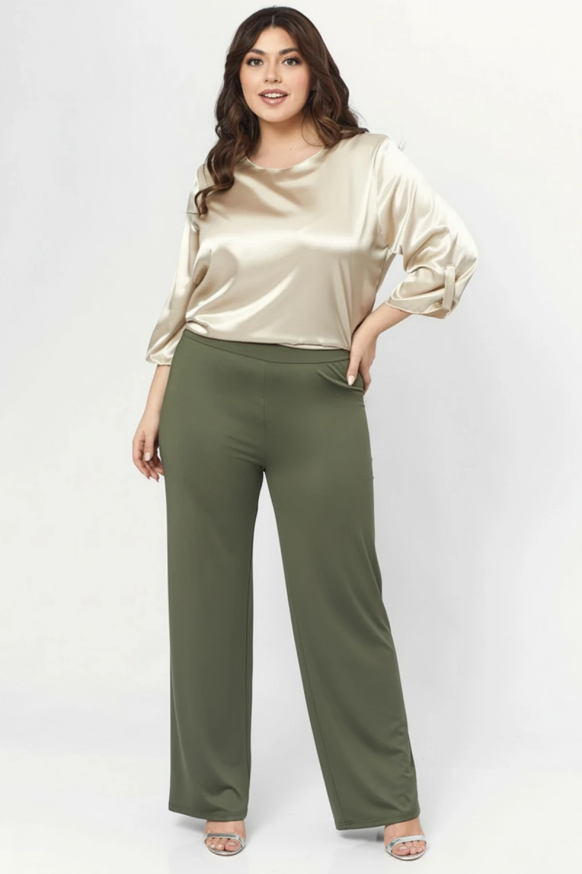 Παντελόνα jersey χακί