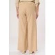 Παντελόνα με λάστιχο look λινό μπεζ Παντελόνα με λάστιχο look λινό μπεζ