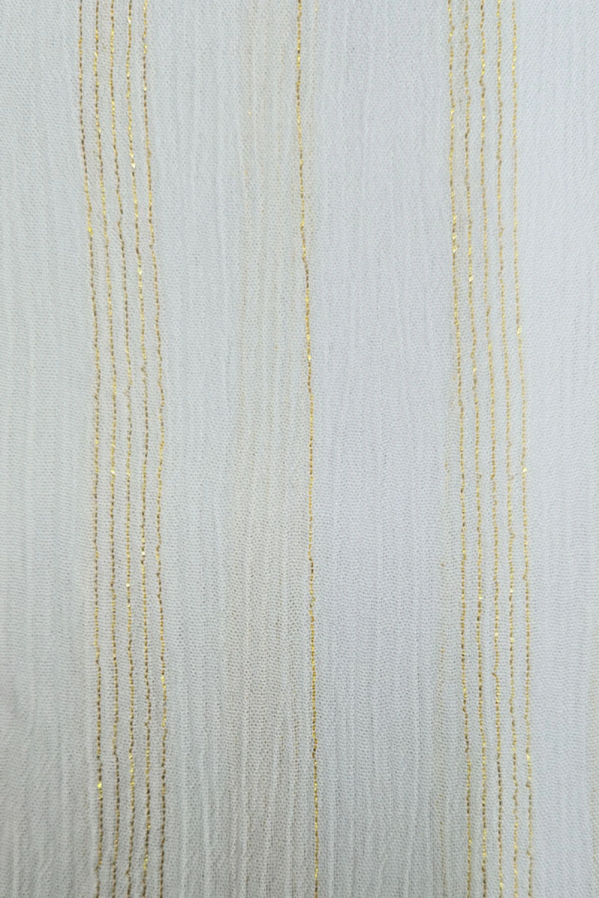 Πουκαμίσα V Rayon χρυσή ρίγα lurex λευκή