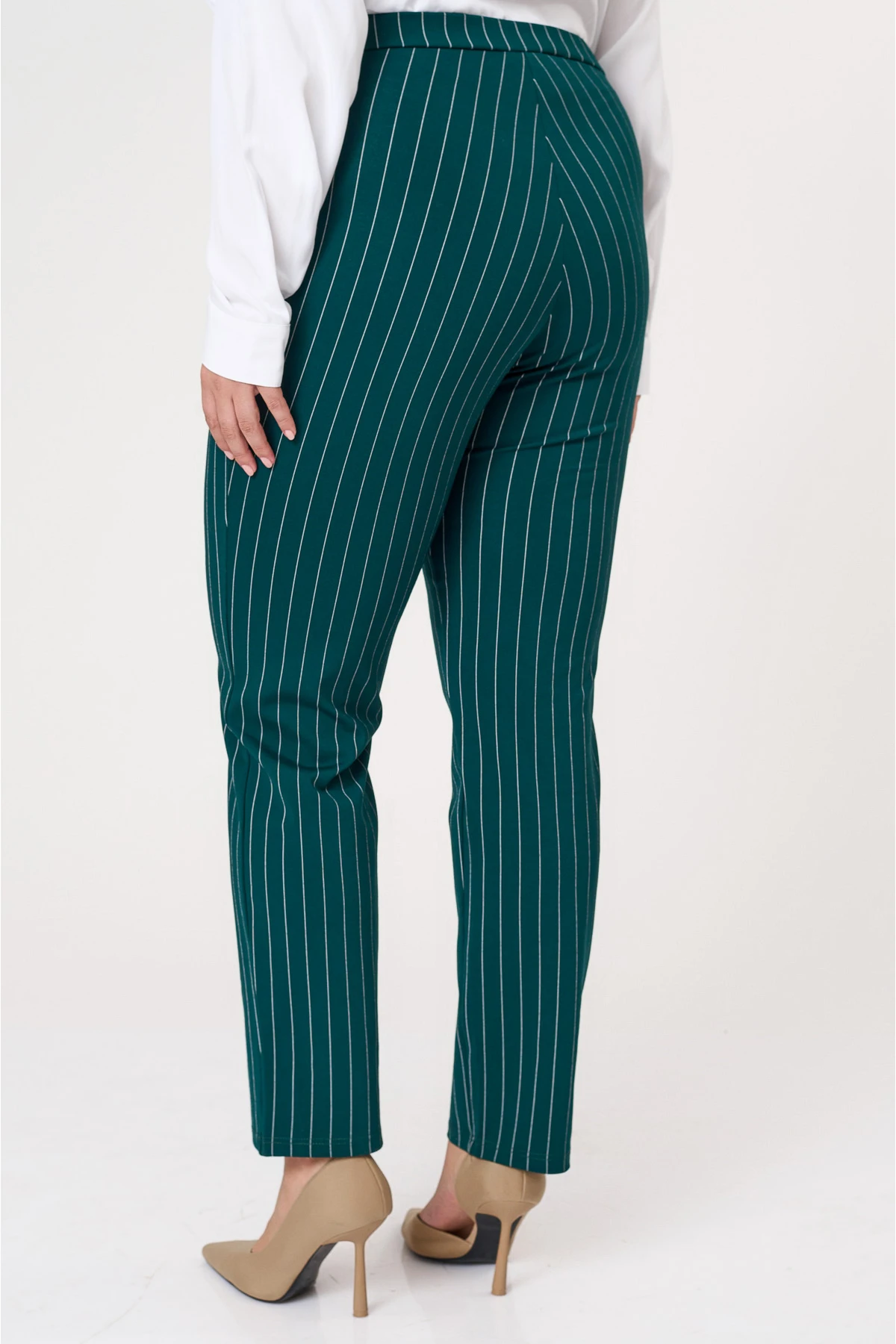 Παντελονοκολάν ριγέ σε ελαστικό punto di roma κυπαρισσί Παντελονοκολάν ριγέ σε ελαστικό punto di roma κυπαρισσί