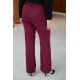 Παντελόνα ανορθωτική με τσέπες και θηλύκια μπορντό