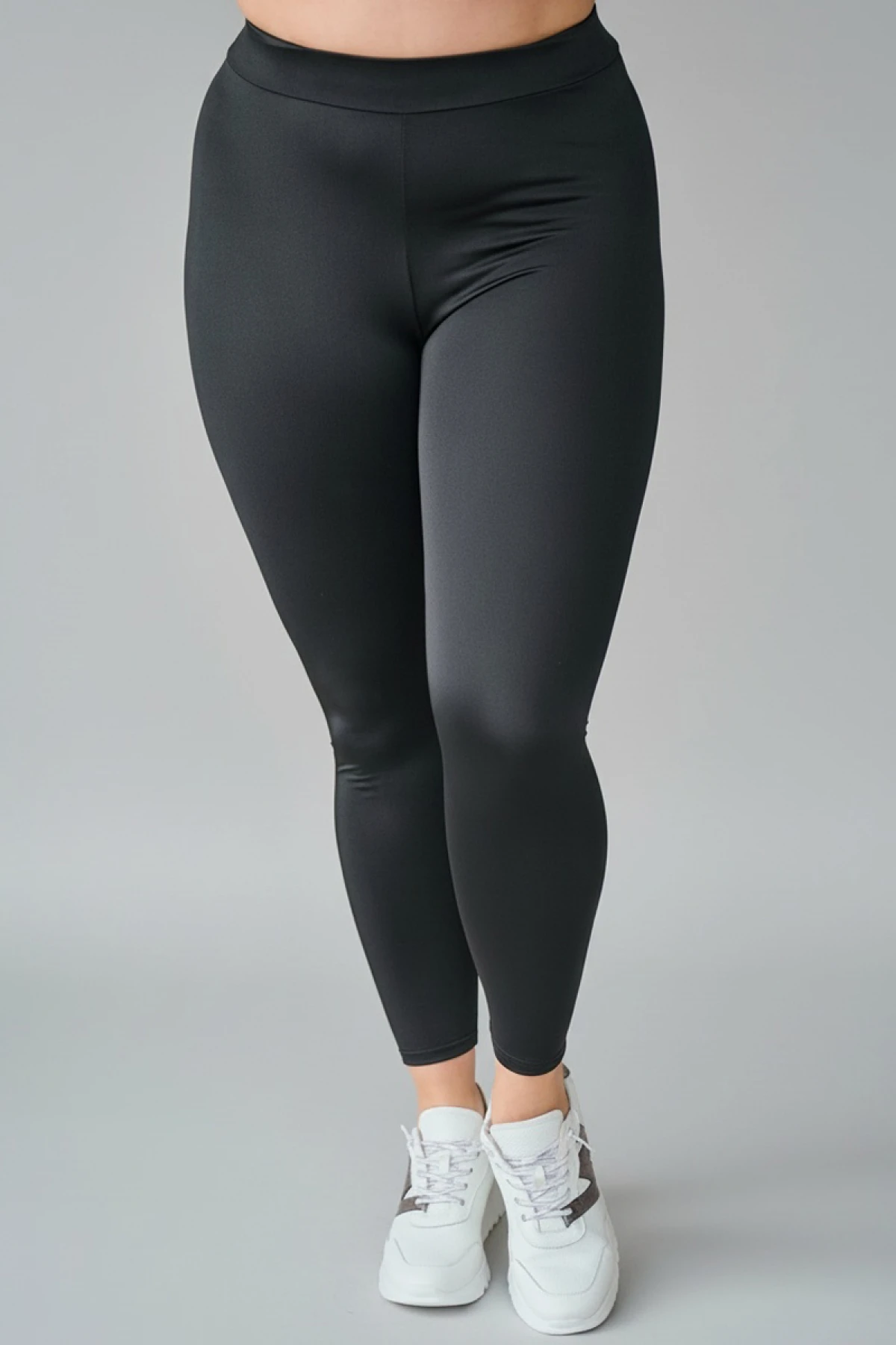 Κολάν μεταλιζέ με λάστιχο στη μέση μαύρο