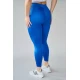 Κολάν μεταλιζέ με λάστιχο στη μέση μπλε