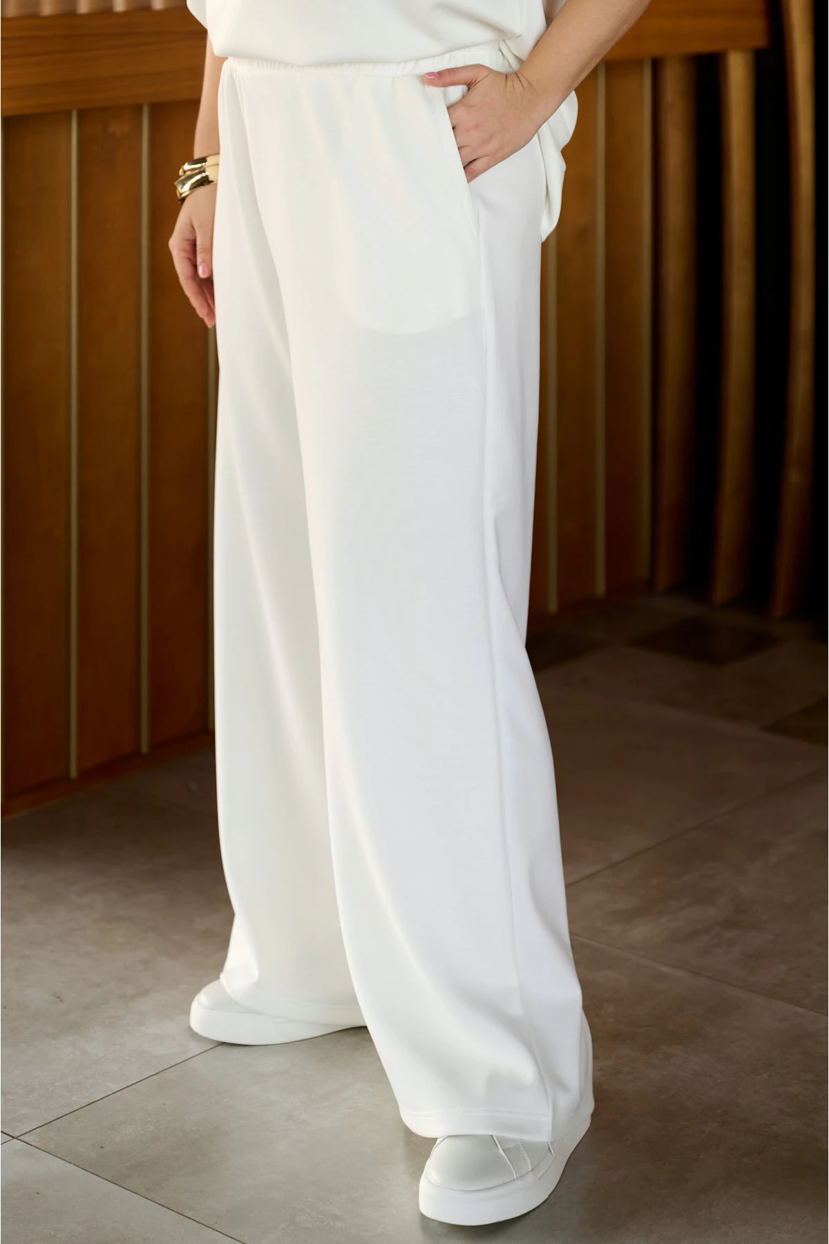 Παντελόνι φόρμας λευκό