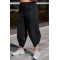 Παντελόνι φόρμας με τσέπες μπροστά μαύρο