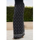 Παντελόνα resort με κέντημα μαύρη
