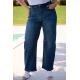 Jean παντελόνι barel με στρας ελαστικό denim
