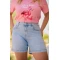 Jean shorts ελαστικό με στράς