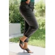 Jean παντελόνι mom fit ελαστικό με λάστιχο στη μέση μαύρο