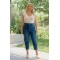 Jean παντελόνι mom fit ελαστικό με λάστιχο στη μέση μπλε