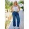 Jean παντελόνι ελαστικό wide leg μπλε